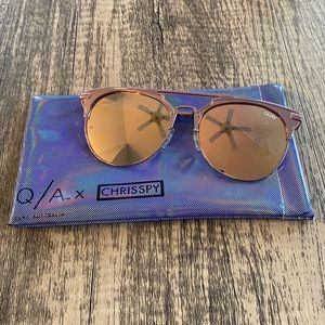 Quay x Chrisspy Rose Gold Gemini Sunglasses